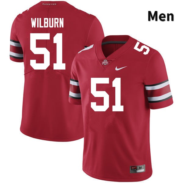 Ohio State Buckeyes Trayvon Wilburn Men's #51 Scarlet Authentic Stitched College Football Jersey